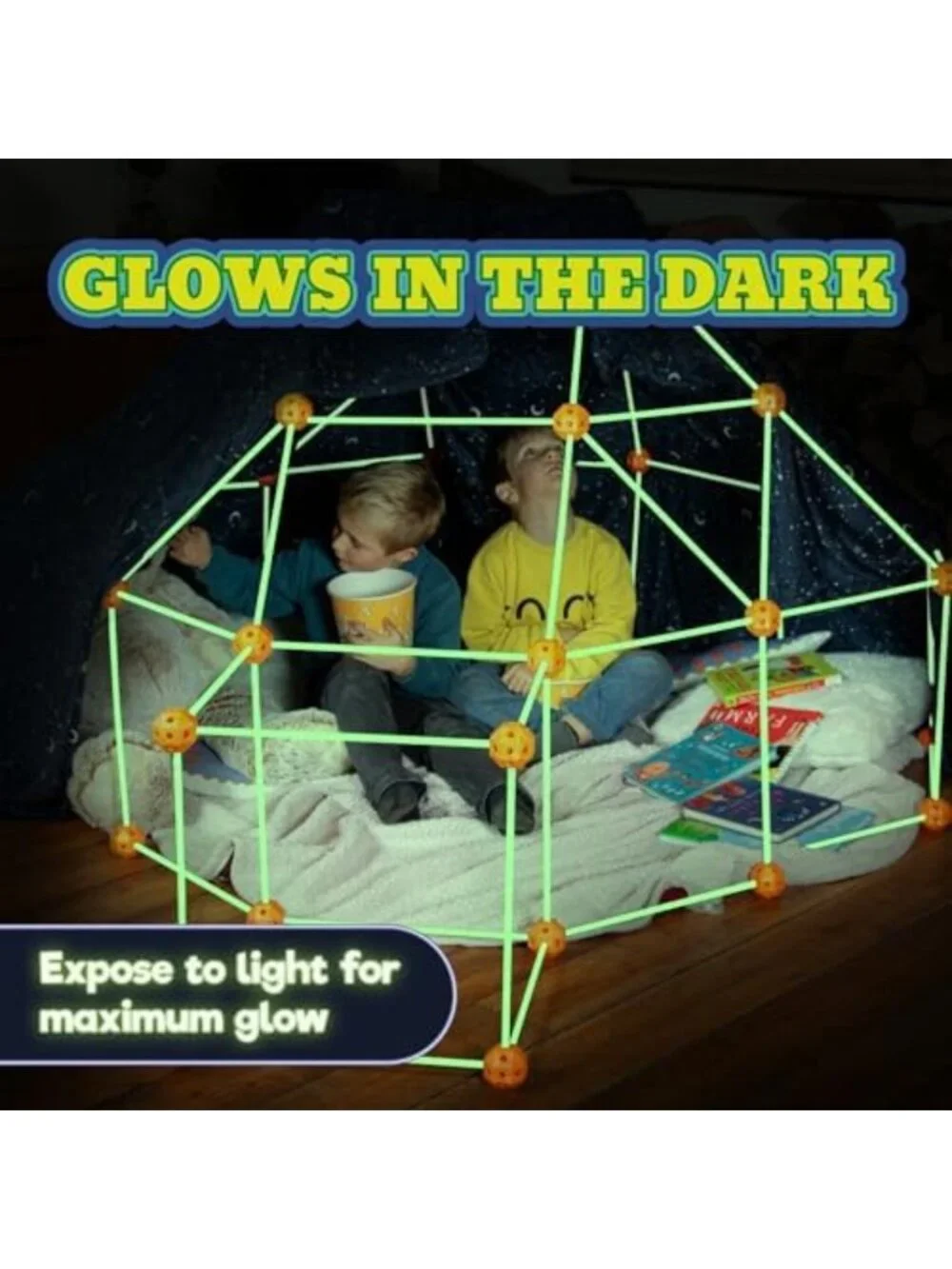 Ultimate 130-Piece Fort Building Kit for Kids - Creative Indoor Play Set